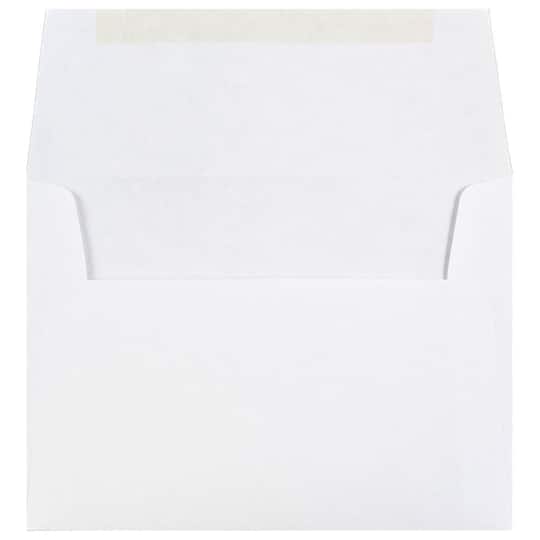 JAM Paper White 4Bar A1 Envelopes, 100ct.